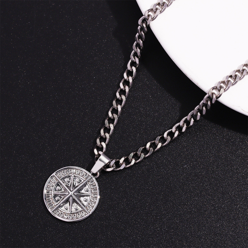 Coin Compass North Star Pendant