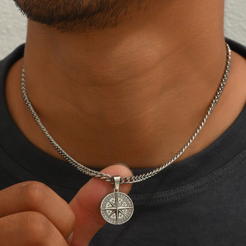 Coin Compass North Star Pendant - Image 3